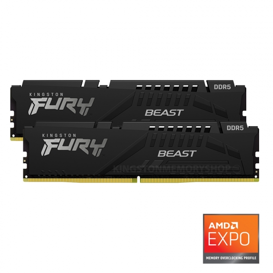 KINGSTON 32G(16G*2) 5600MT/S DDR5 CL36 FURY BEAST BLACK