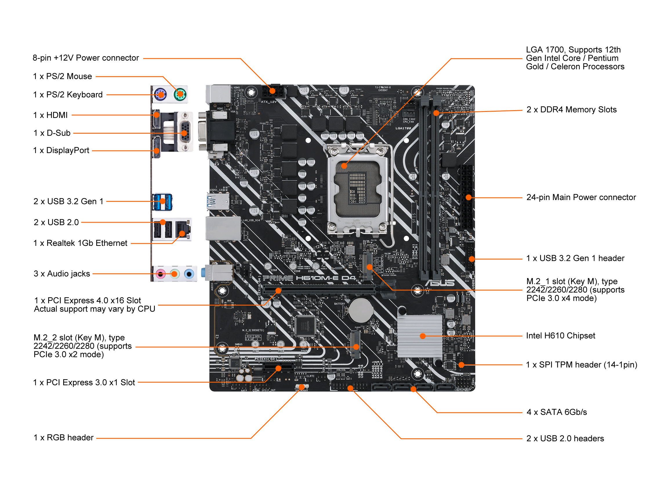 ASUS PRIME H610M-E D4 thumbnail 4