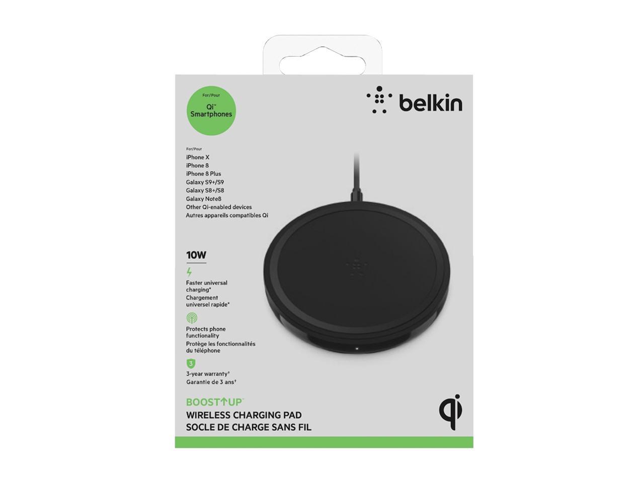 BELKIN BOOSTUP WIRELESS CHARGER PAD FAST APL SMSG BLACK