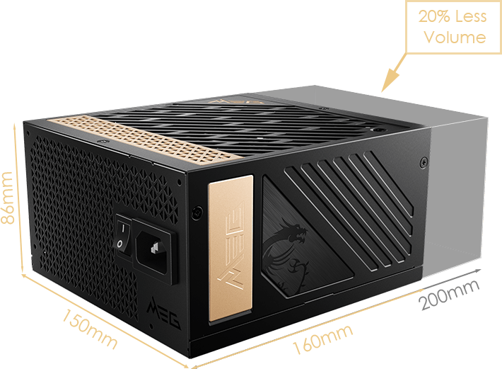 MSI MEG Ai1300P 1300W PCIE5 80+ PLATINUM