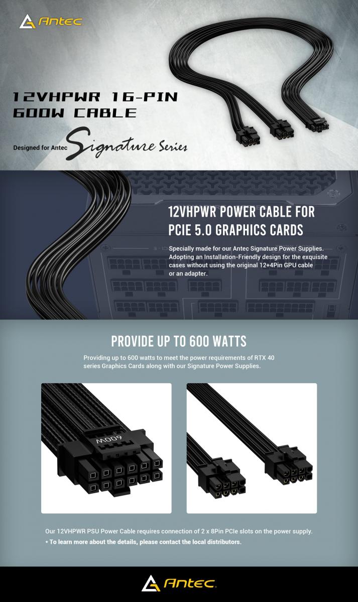 ANTEC PCIE GEN 5 CABLE FOR SIGNATURE SERIES