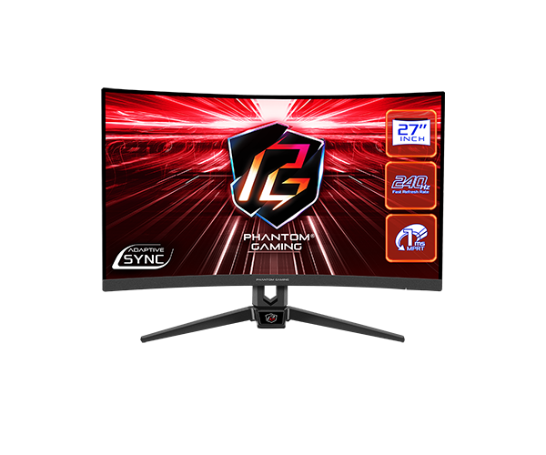 ASROCK PG27F15RS1A 27" FHD CURVE 240HZ MONITOR