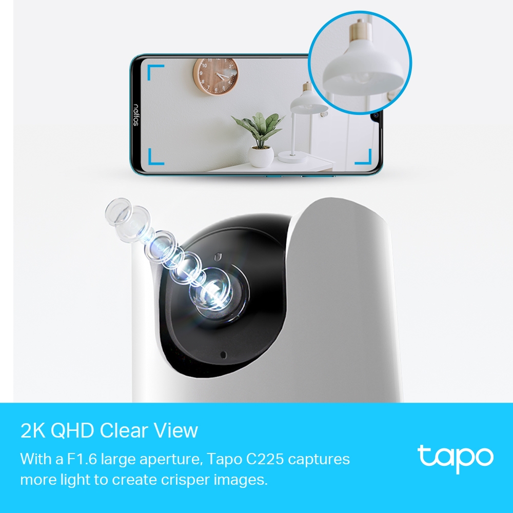 TP-LINK TAPO C225 PAN/TILT AL HOME SECURITY WIFI CAMERA