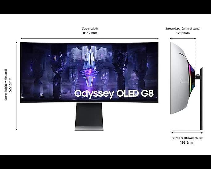 SAMSUNG S34BG850SCXXK 34" Odyssey G8 OLED Monitor thumbnail 8