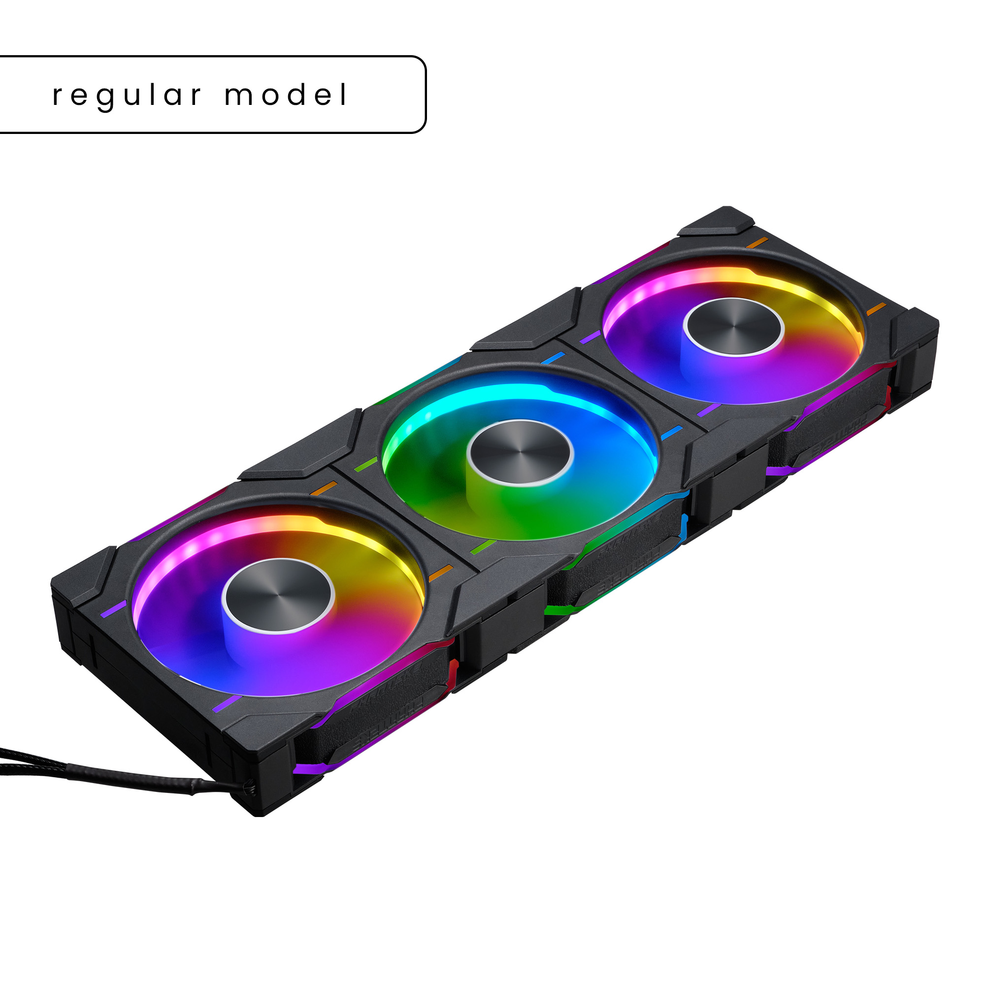 PHANTEKS D30 120MM PWM FAN REGULAR DRGB BLACK (3-PACK)