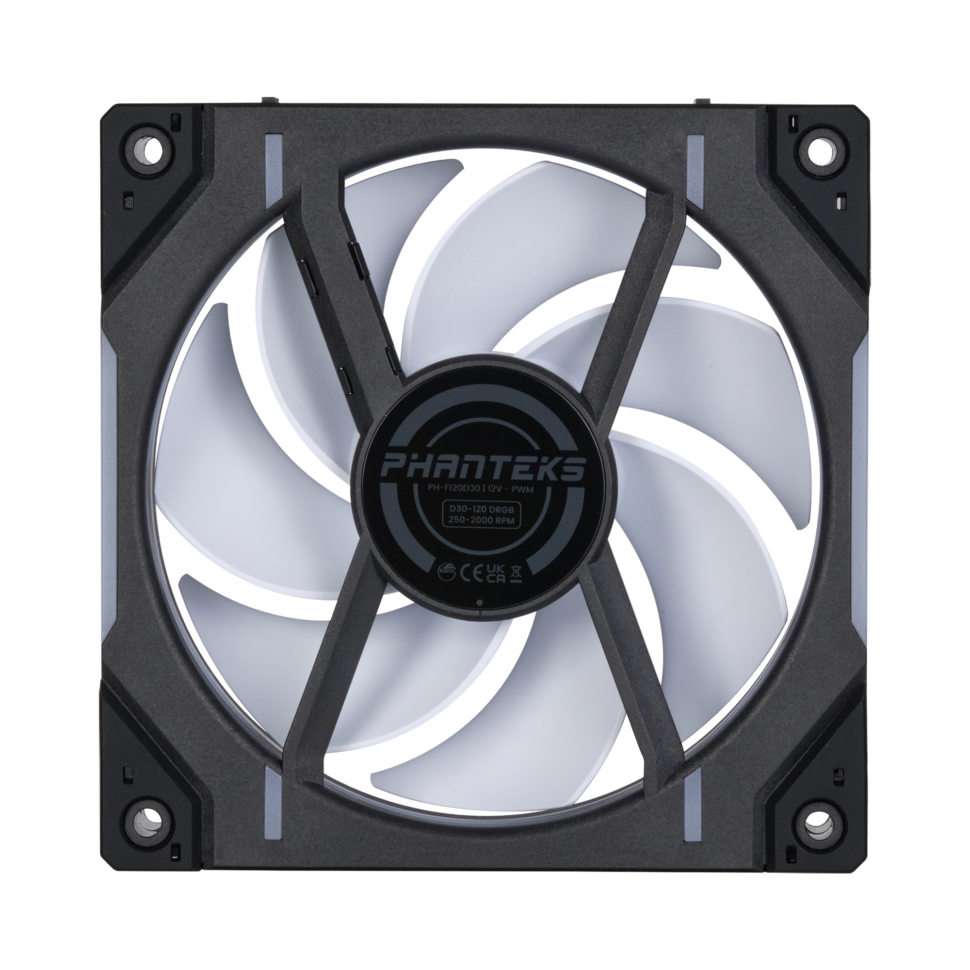 PHANTEKS D30 120MM PWM FAN REGULAR DRGB BLACK (3-PACK) thumbnail 8