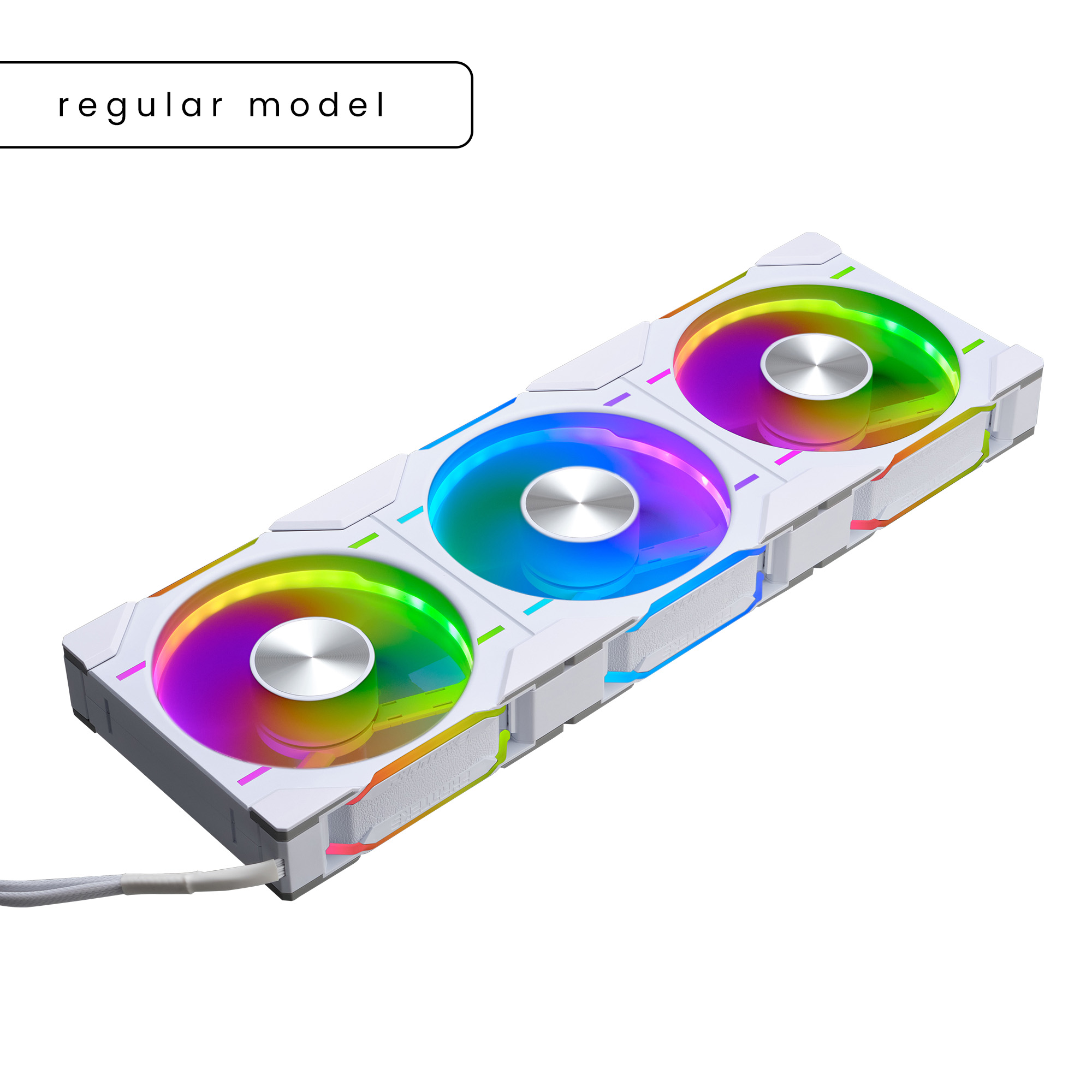 PHANTEKS D30 120MM PWM FAN REGULAR DRGB WHITE (3-PACK)