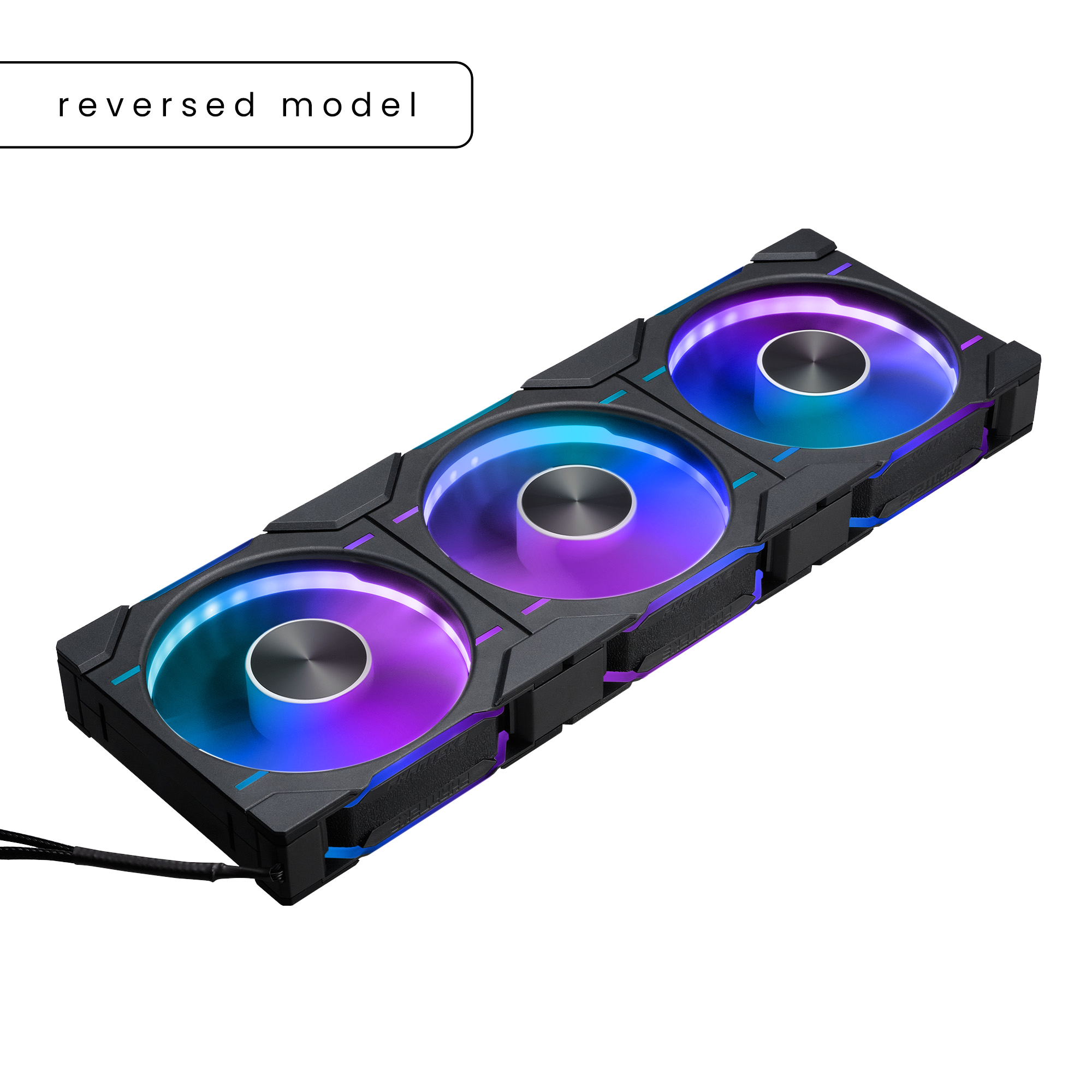 PHANTEKS D30 120MM PWM FAN REVERSED DRGB BLACK (3-PACK)