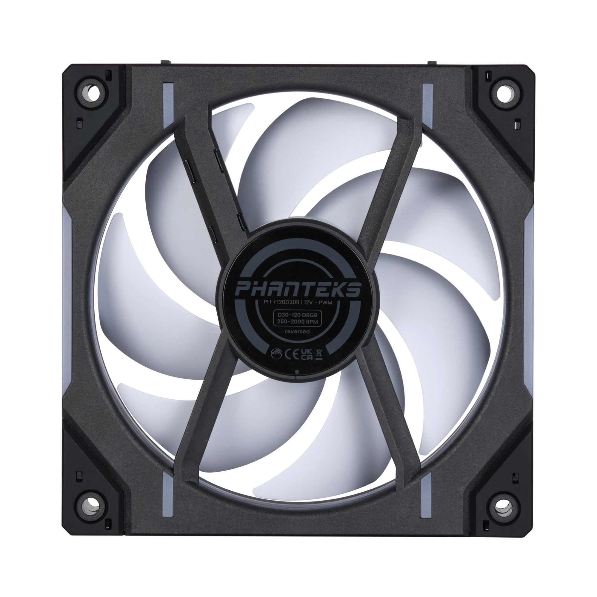 PHANTEKS D30 120MM PWM FAN REVERSED DRGB BLACK (3-PACK) thumbnail 8