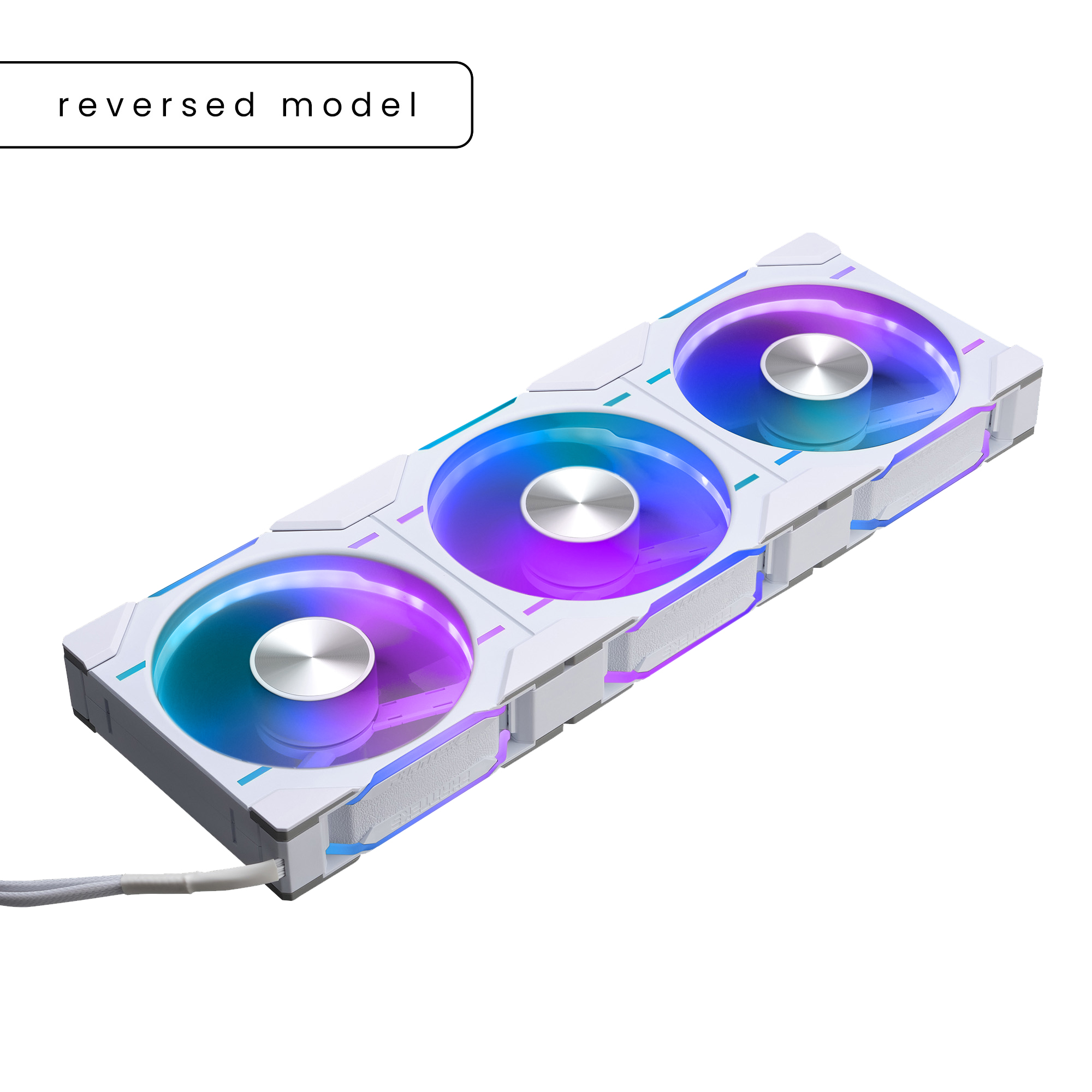 PHANTEKS D30 120MM PWM FAN REVERSED DRGB WHITE (3-PACK)