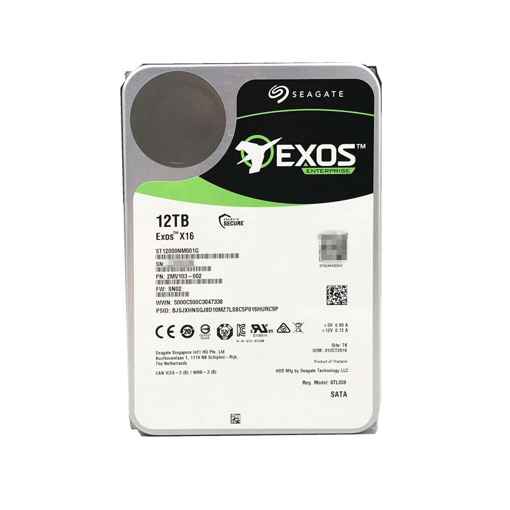 SEAGATE EXOS X18 12TB SATA 7200RPM 256MB 3.5"
