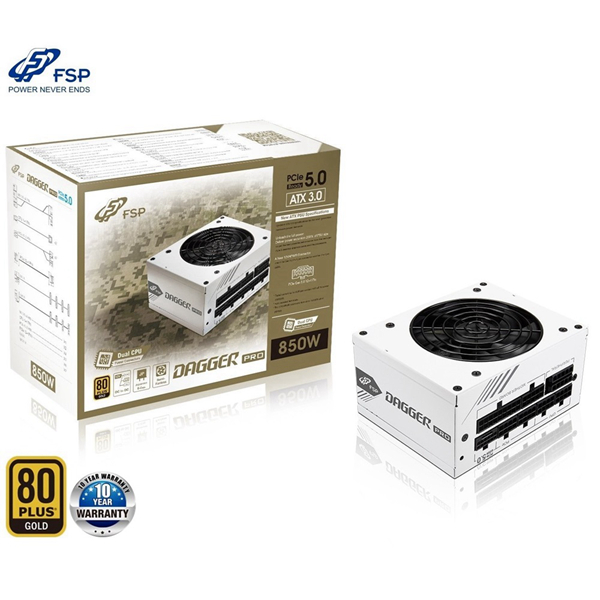 FSP DAGGER PRO 850W GOLD 3.0 GEN5 FULL MODULAR WHITE