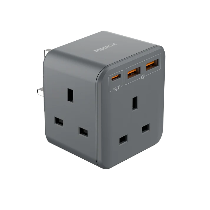 MOMAX ONEPLUG 3-OUTLET CUBE EXTENSIONWITCH USB(BK)