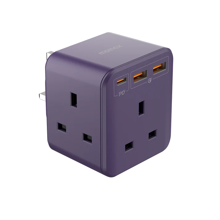 MOMAX ONEPLUG 3-OUTLET CUBE EXTENSIONWITCH USB(PU)