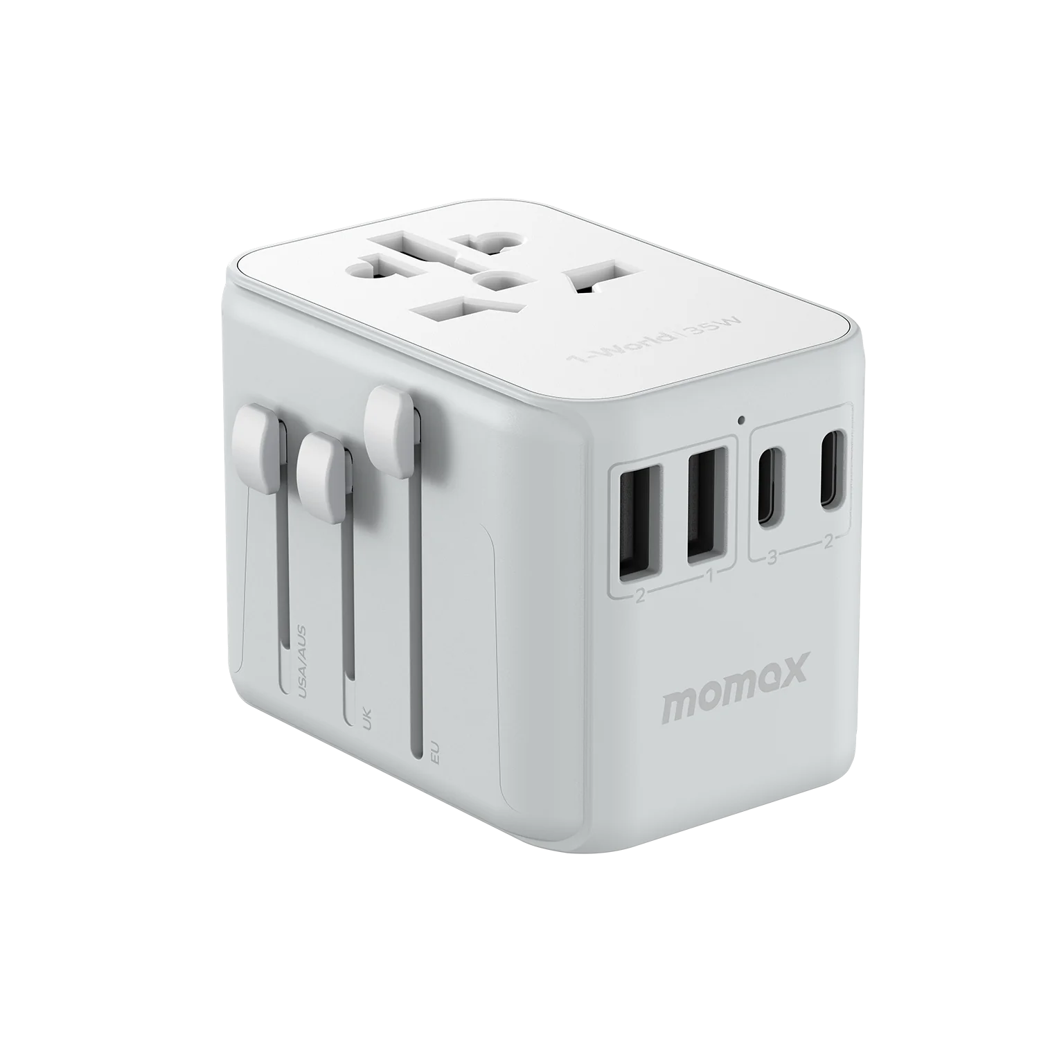 MOMAX 1-World 35W GaN 方便式旅行插座 UA9 (白色)
