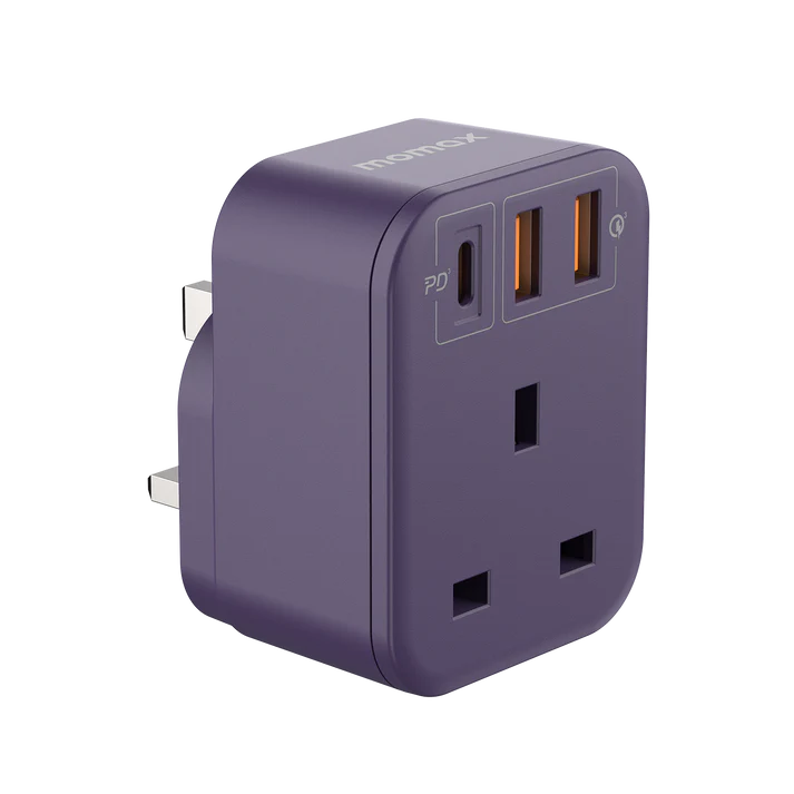 MOMAX ONEPLUG 1-OUTLET EXTENSION WITCH USB(PU)