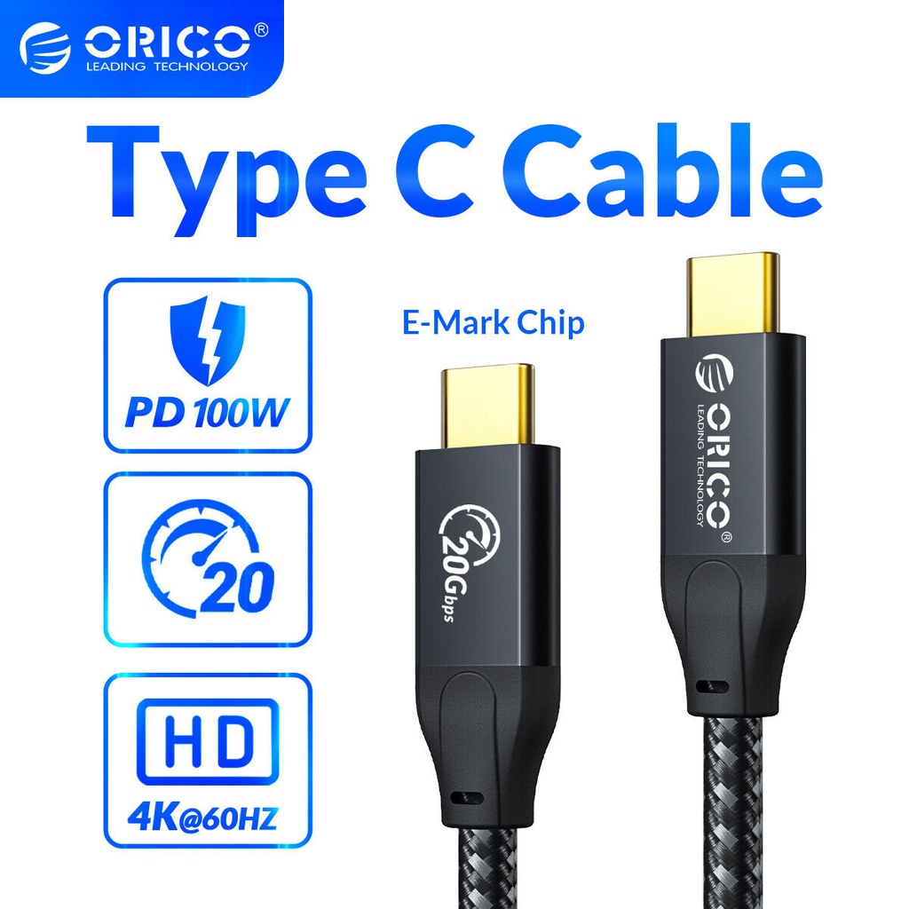 ORICO USB3.2 Gen2*2 20Gbps Type-C to C Charge Sync Cable