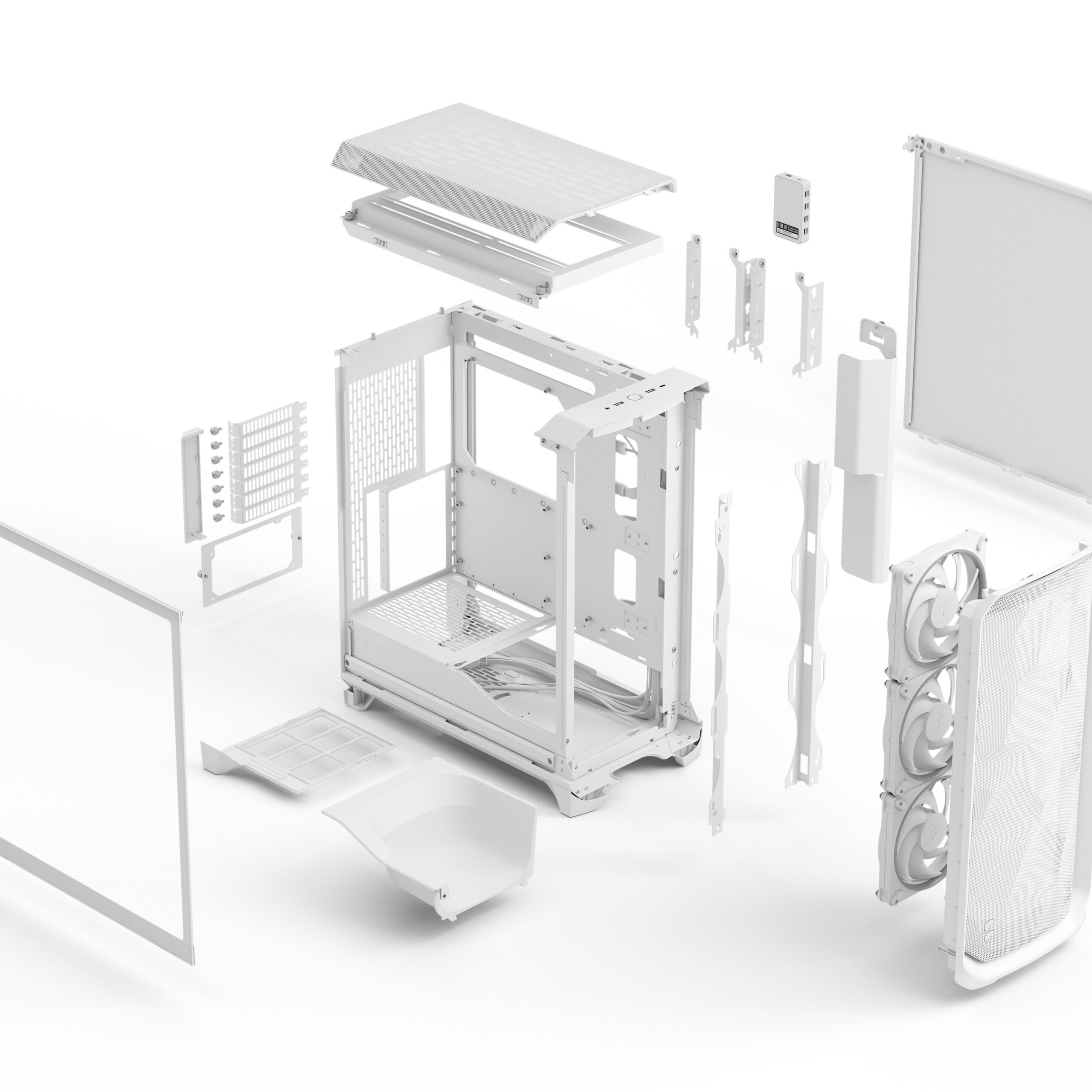 FRACTAL DESIGN MESHIFY 3 AMBIENCE PRO RGB WHITE TG CLEAR TINT thumbnail 14