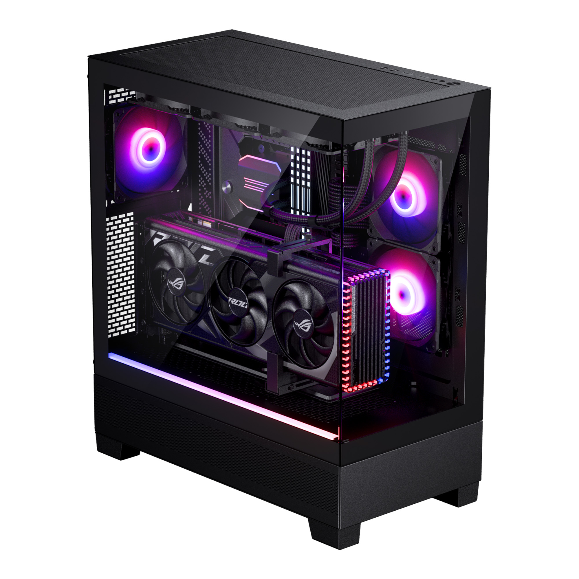 PHANTEKS XT VIEW TEMPERED GLASS MID TOWER CASE BLACK thumbnail 12