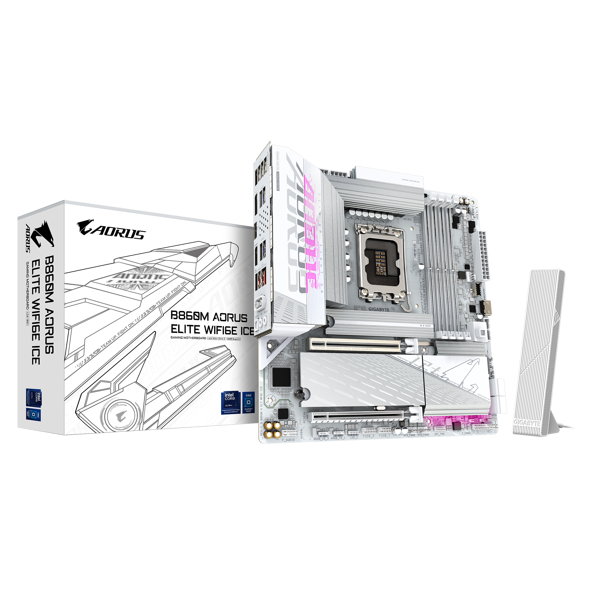 GIGABYTE B860M AORUS ELITE WIFI 6E ICE