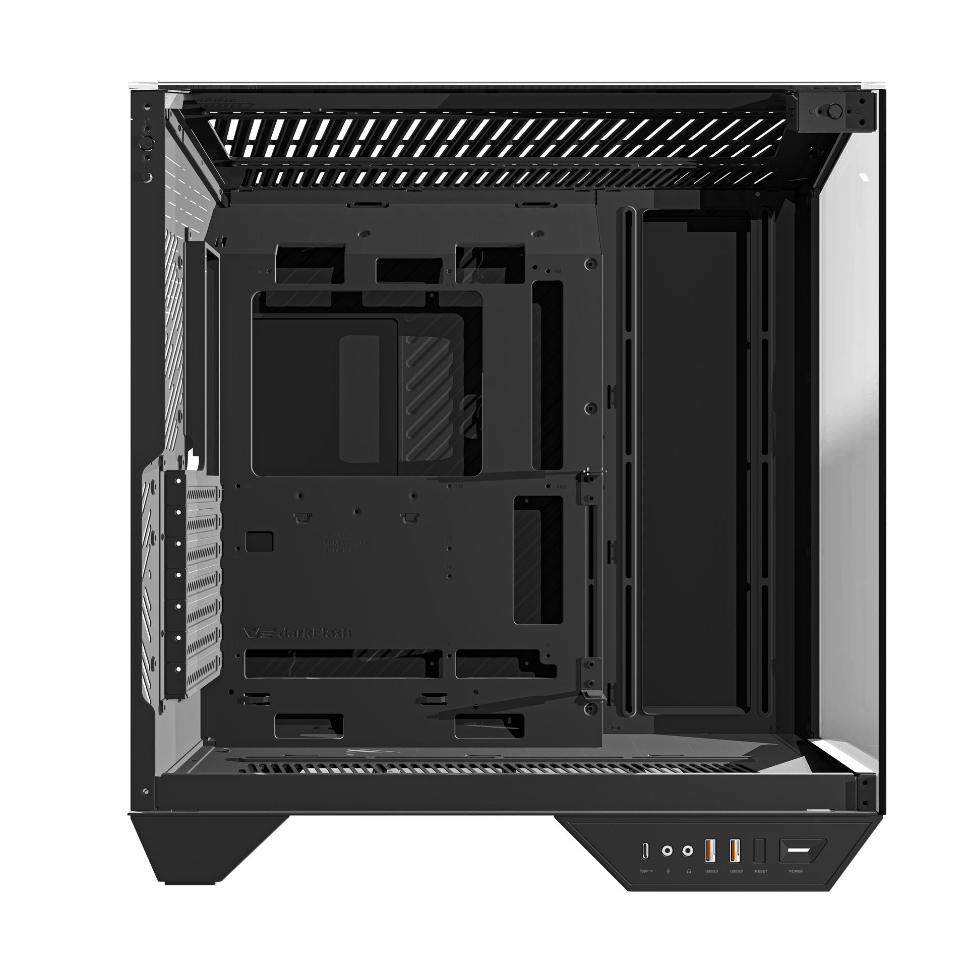 DARKFLASH DY470 WITH 4 ARGB FANS ATX CASE BLACK