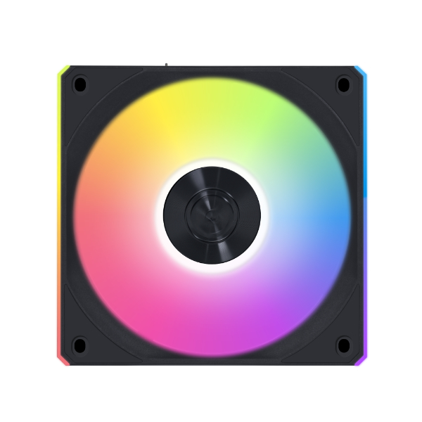 LIAN LI 120MM UNI FAN R12CL LED REVERSE WIRELESS BK(3PACK) thumbnail 2