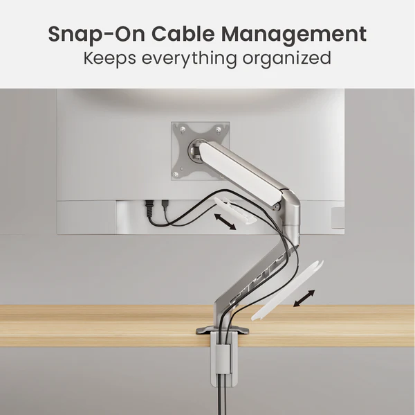 BRATECK ECONOMICAL SPRING-ASSISTED MONITOR ARMS