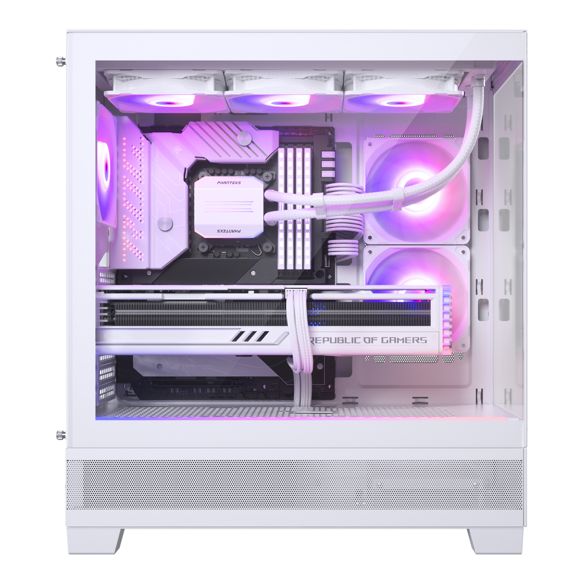 PHANTEKS XT VIEW TEMPERED GLASS MID TOWER CASE WHITE thumbnail 8