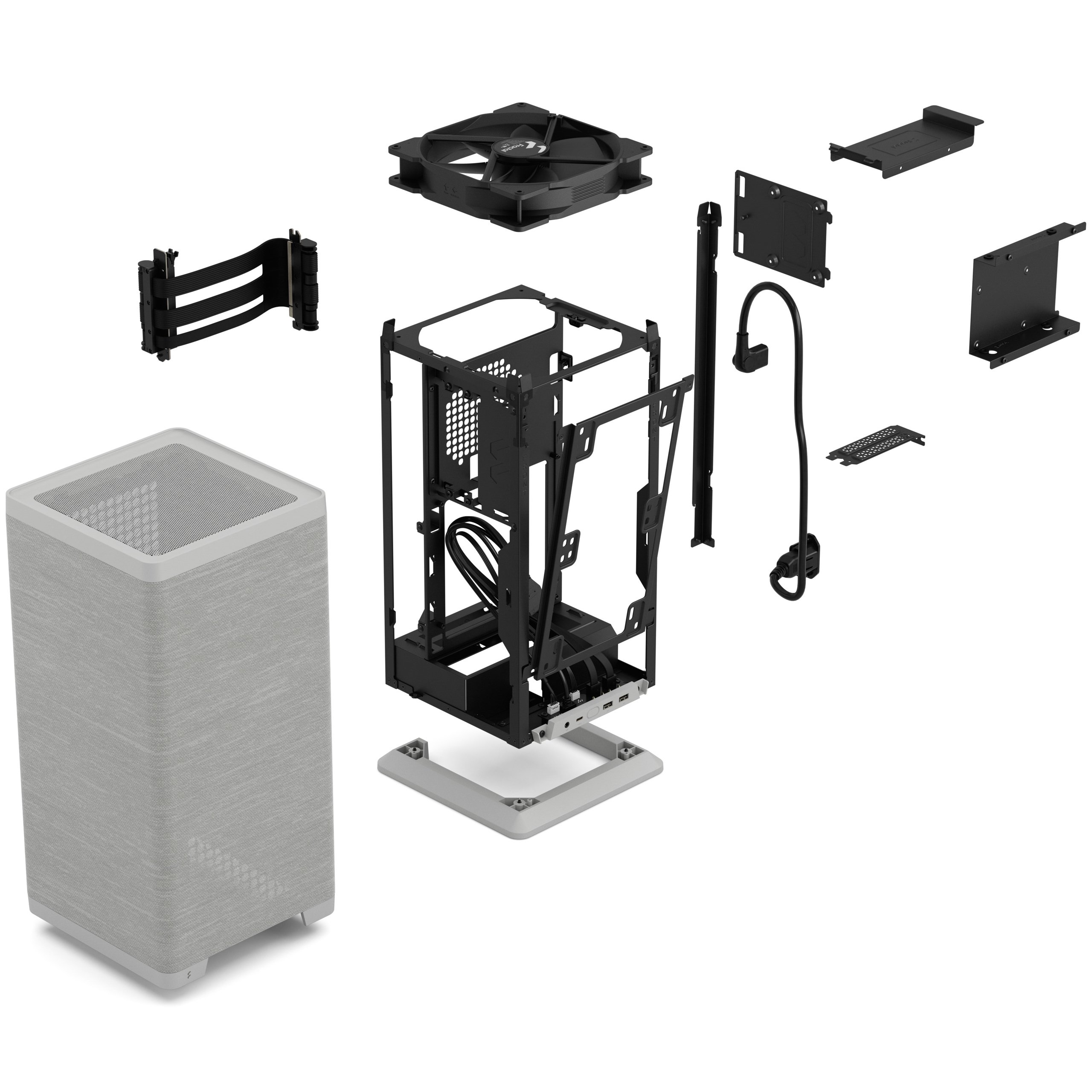 FRACTAL DESIGN MOOD LIGHT GRAY MINI-ITX CASE thumbnail 7