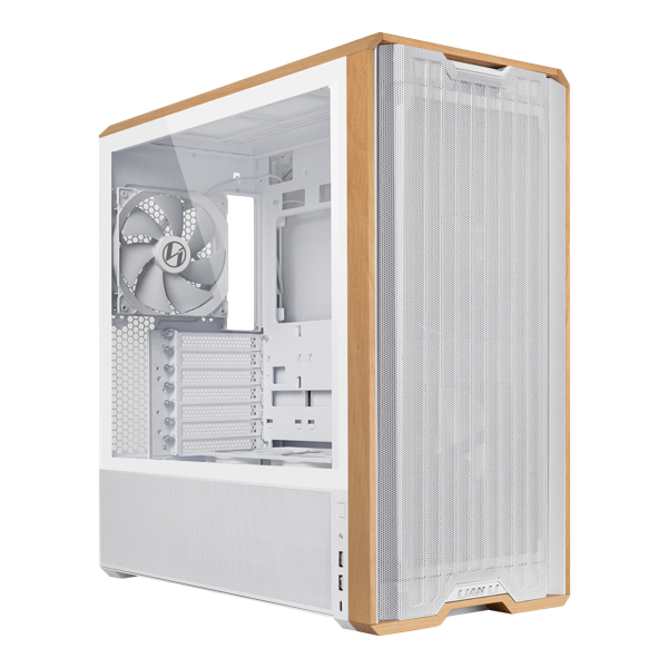 LIAN LI LANCOOL 217 WOODEN MID-TOWER CASE WHITE