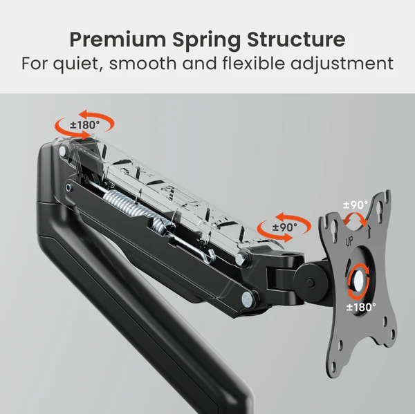 BRATECK ELEMENTAL MONITOR ARMS BLACK (SINGLE) thumbnail 6