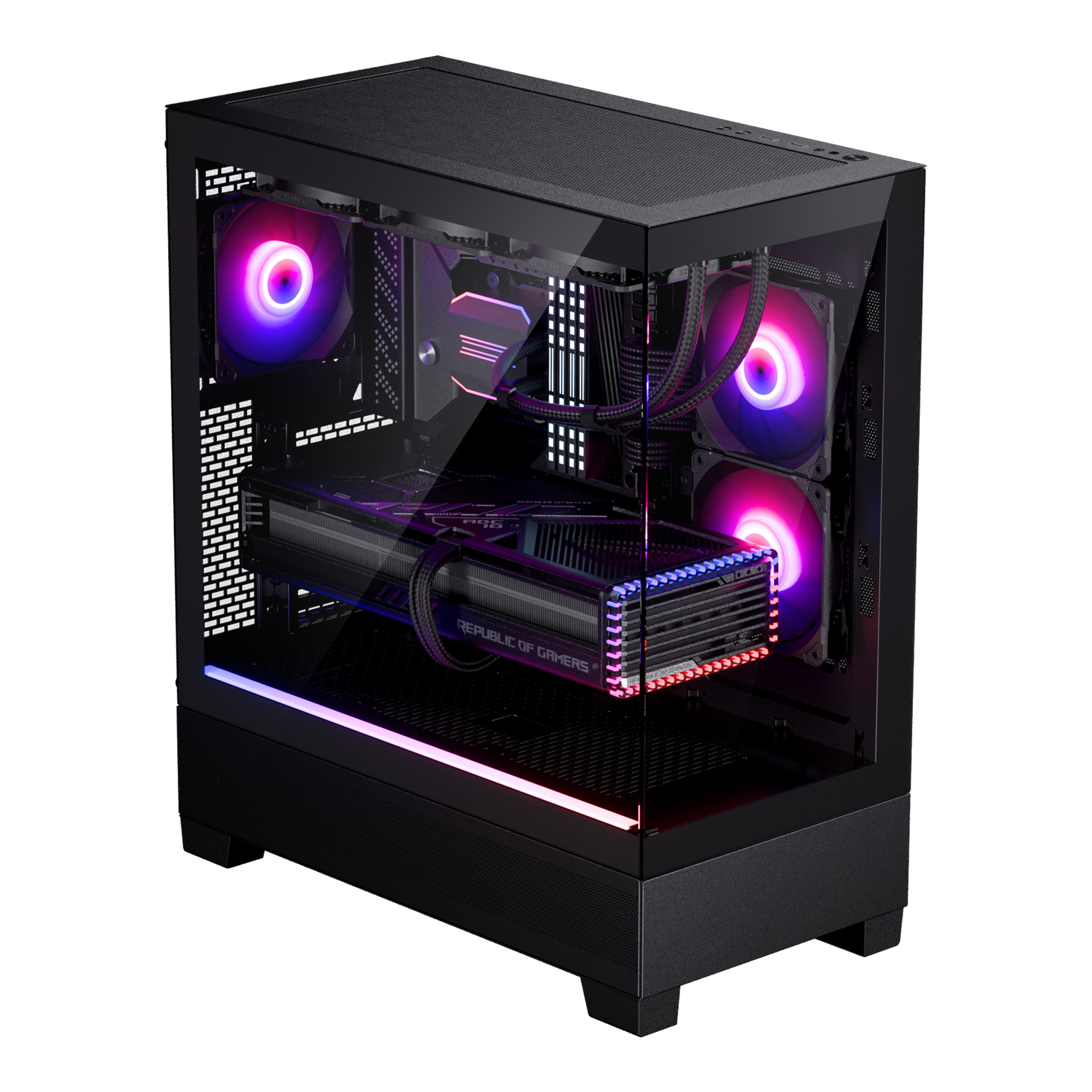 PHANTEKS XT VIEW TEMPERED GLASS MID TOWER CASE BLACK thumbnail 10