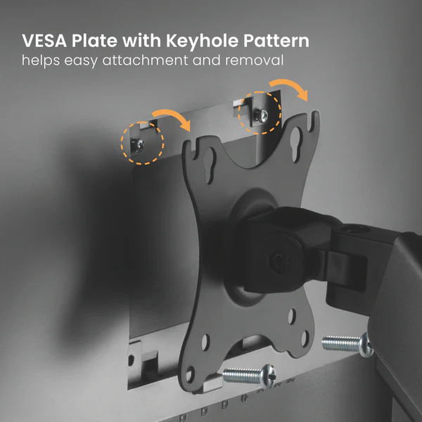 BRATECK ELEMENTAL MONITOR ARMS BLACK (SINGLE) thumbnail 7
