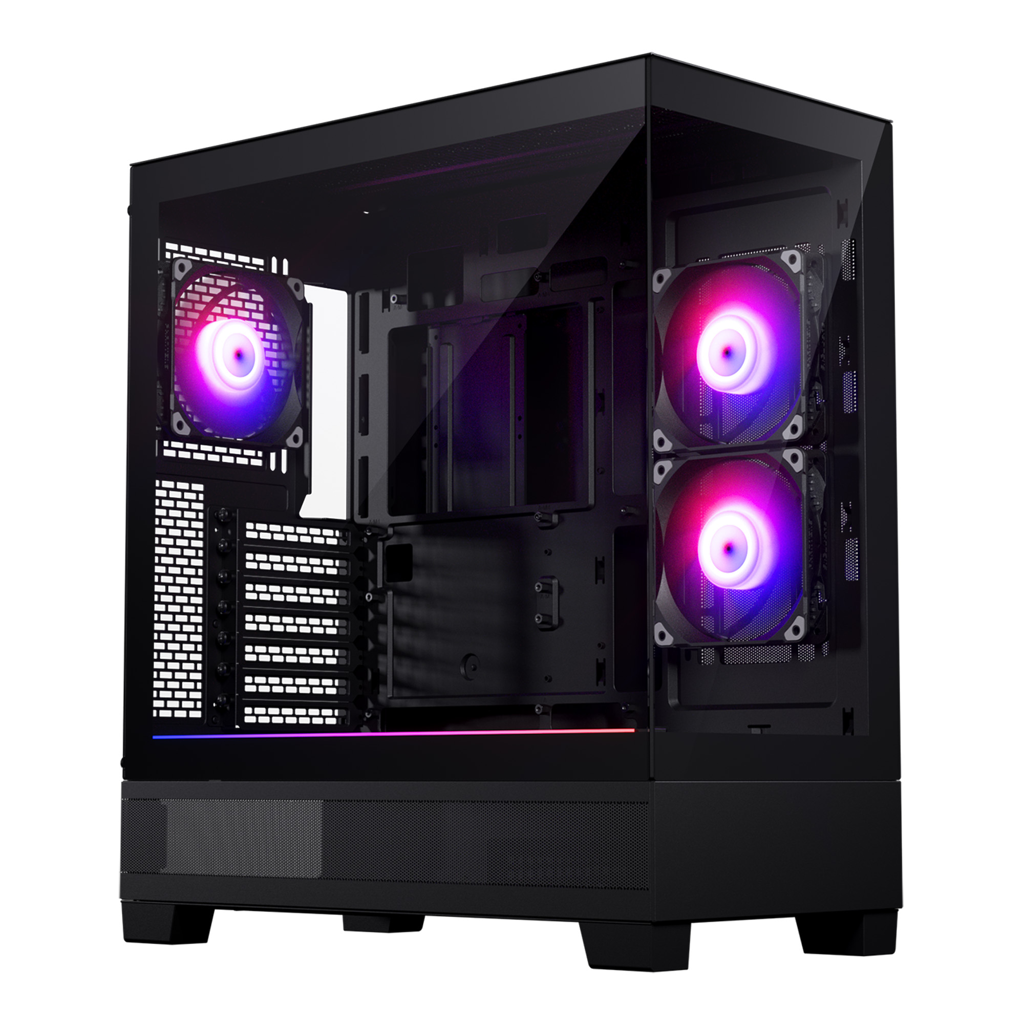 PHANTEKS XT VIEW TEMPERED GLASS MID TOWER CASE BLACK