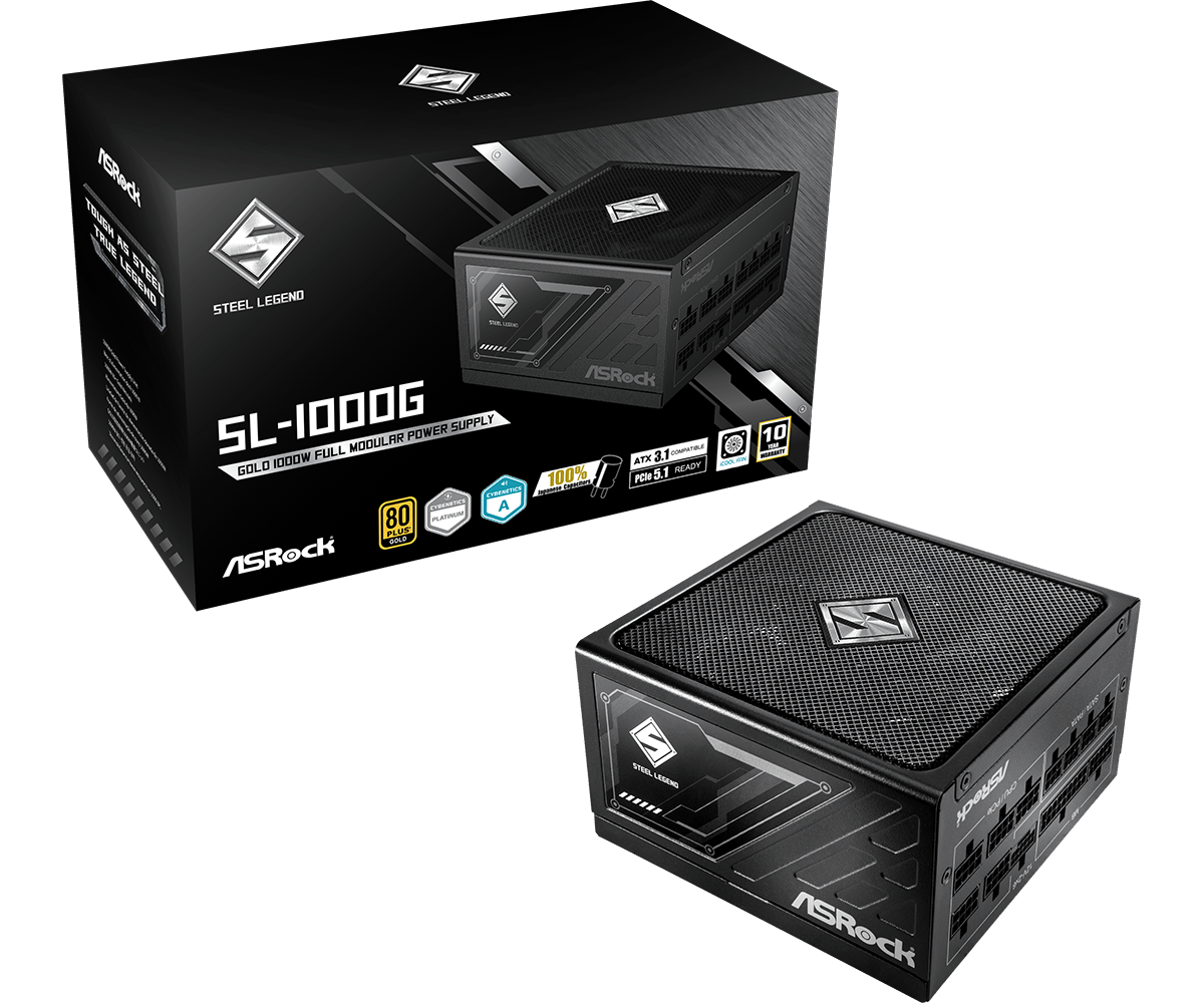 ASROCK STEEL LEGEND 1000W GOLD ATX 3.1 PSU BLACK