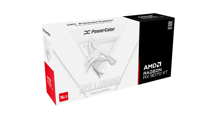 POWERCOLOR RX9070XT HELLHOUND SPECTRAL WHITE 16GB GDDR6 thumbnail 2