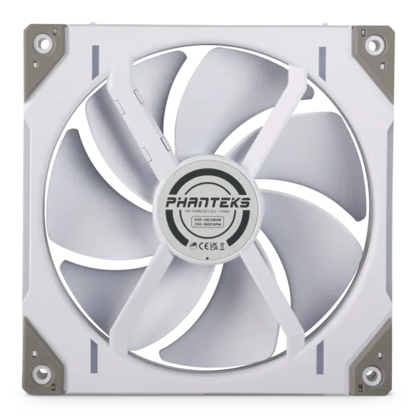 PHANTEKS D30 140MM PWM FAN REGULAR DRGB WHITE (1-PACK) thumbnail 5