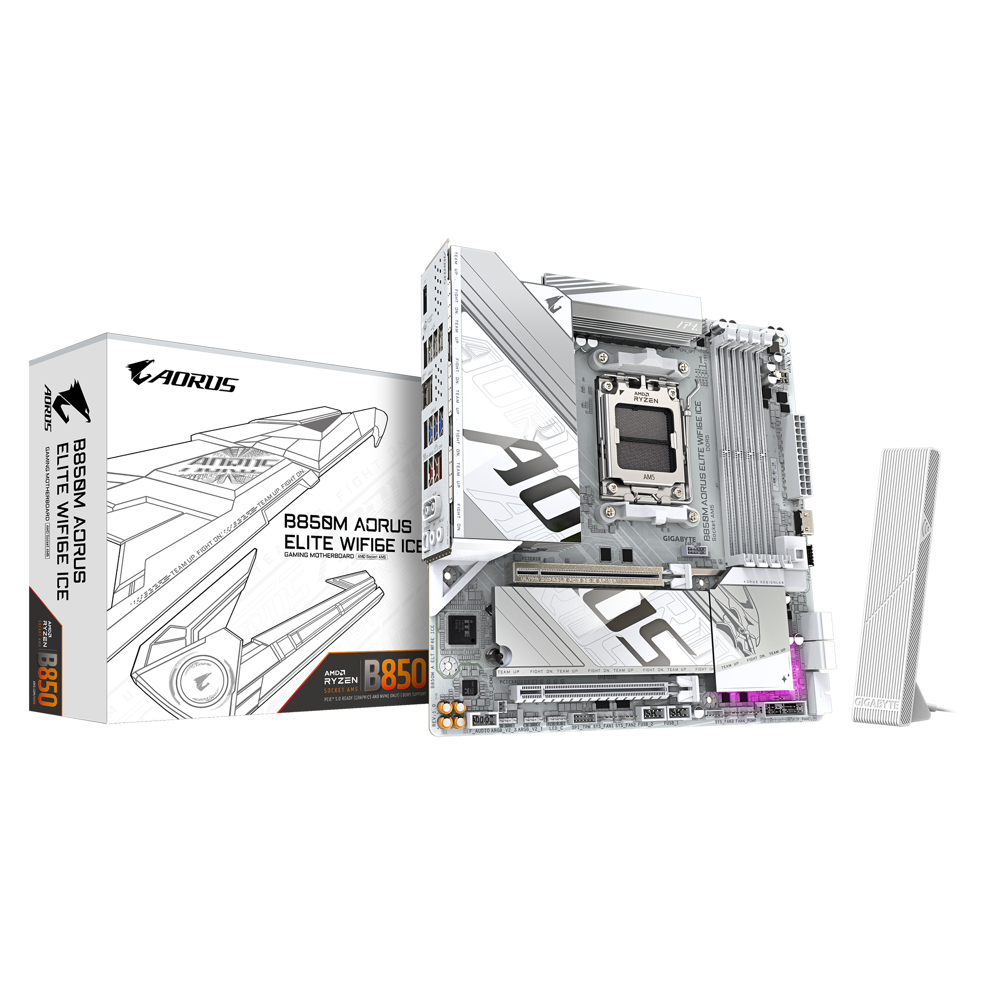 GIGABYTE B850M AORUS ELITE WIFI6E ICE