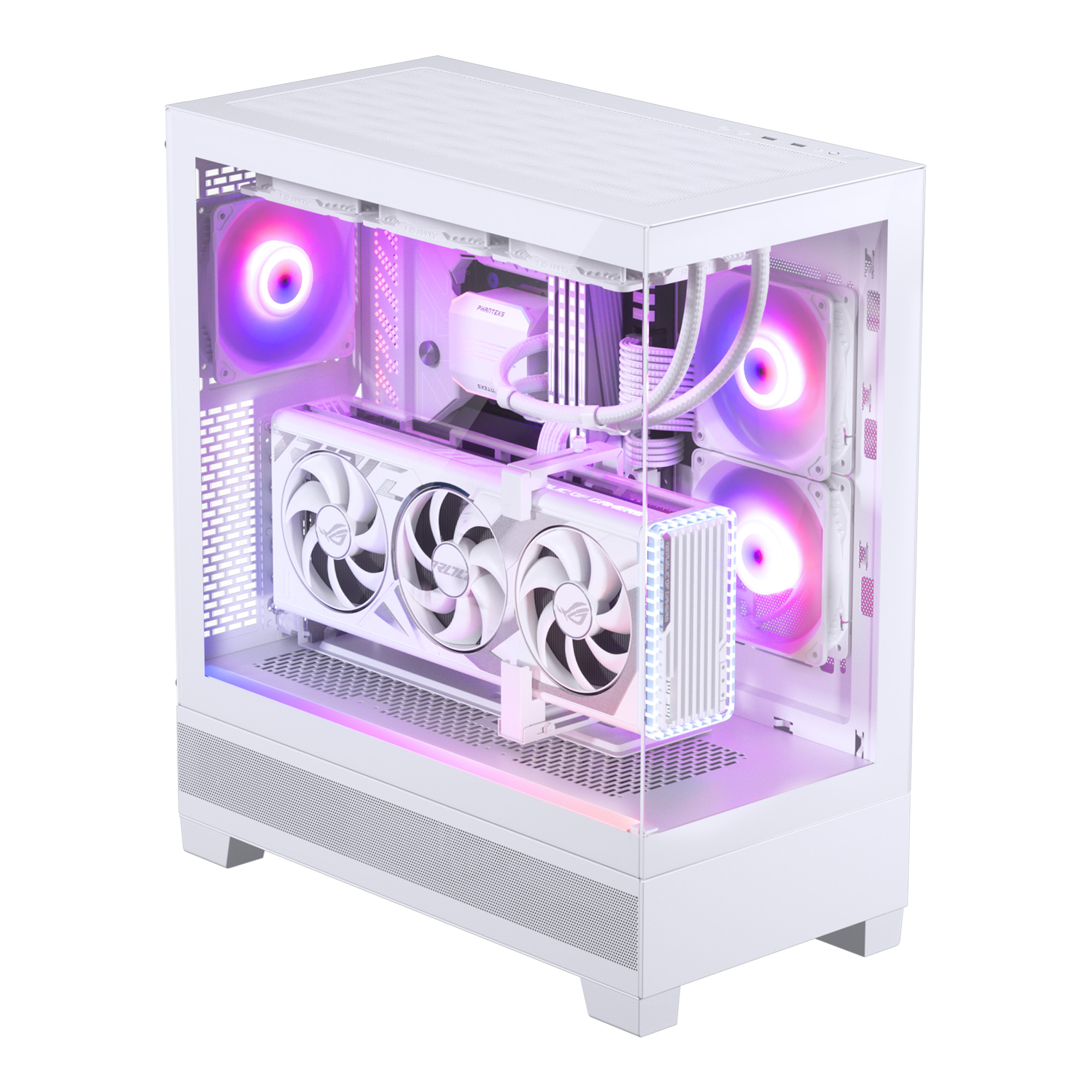 PHANTEKS XT VIEW TEMPERED GLASS MID TOWER CASE WHITE thumbnail 12