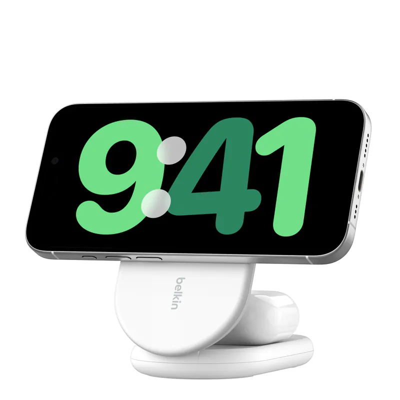 BELKIN BoostCharge2 合 1 Qi2 磁力可摺疊無線充電器 15W 白