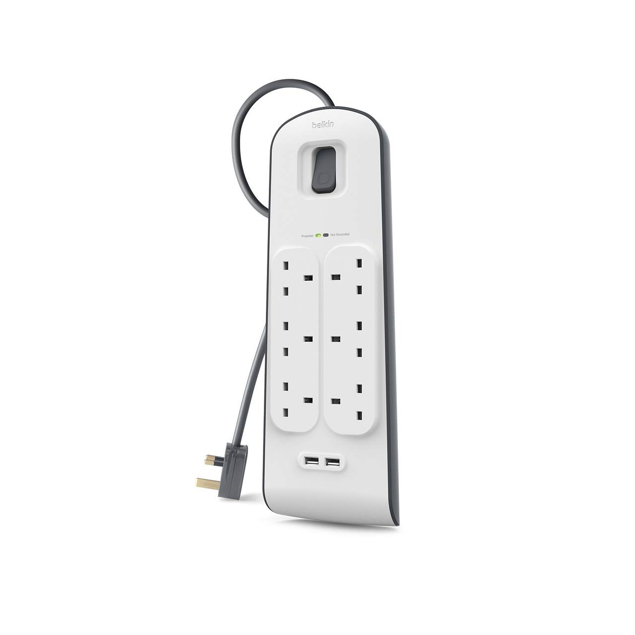 BELKIN BSV601SA2M 6OT 2M SURGE PLUS USB SURGE PROTECTOR