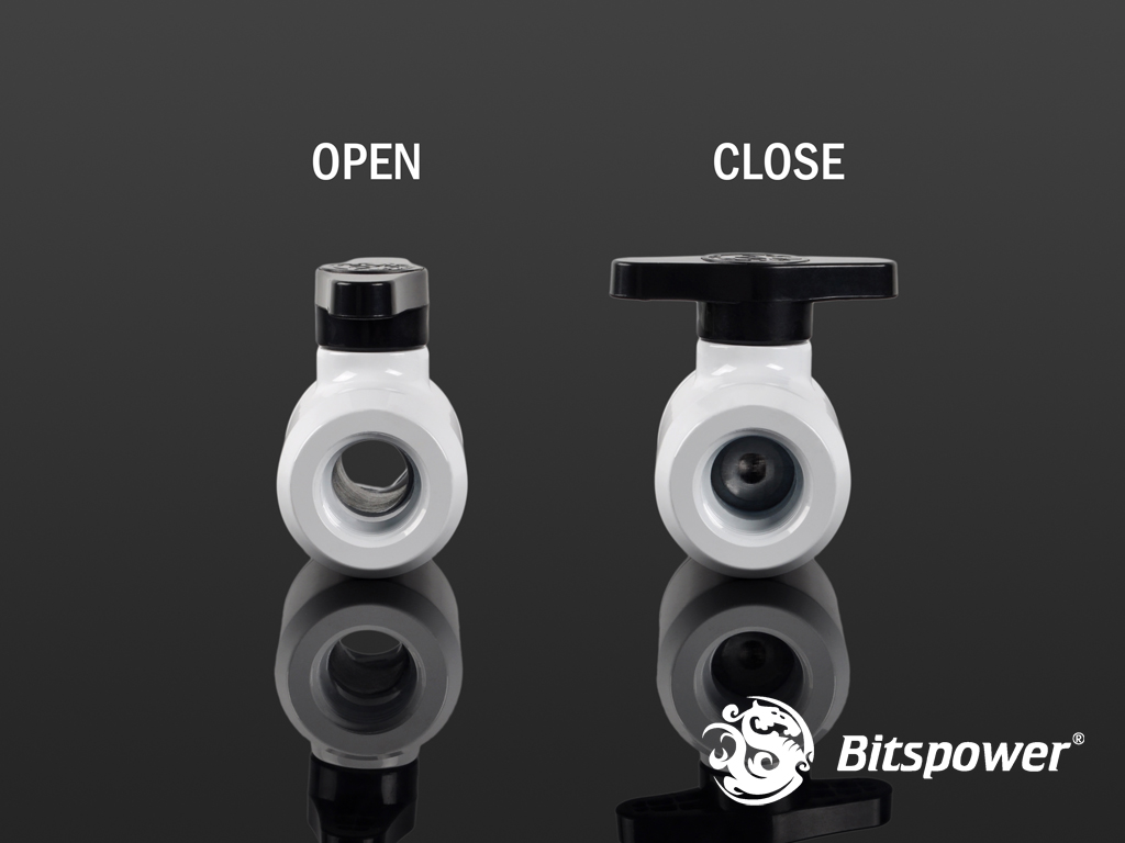 BITSPOWER Deluxe White Mini Valve With Black Handle