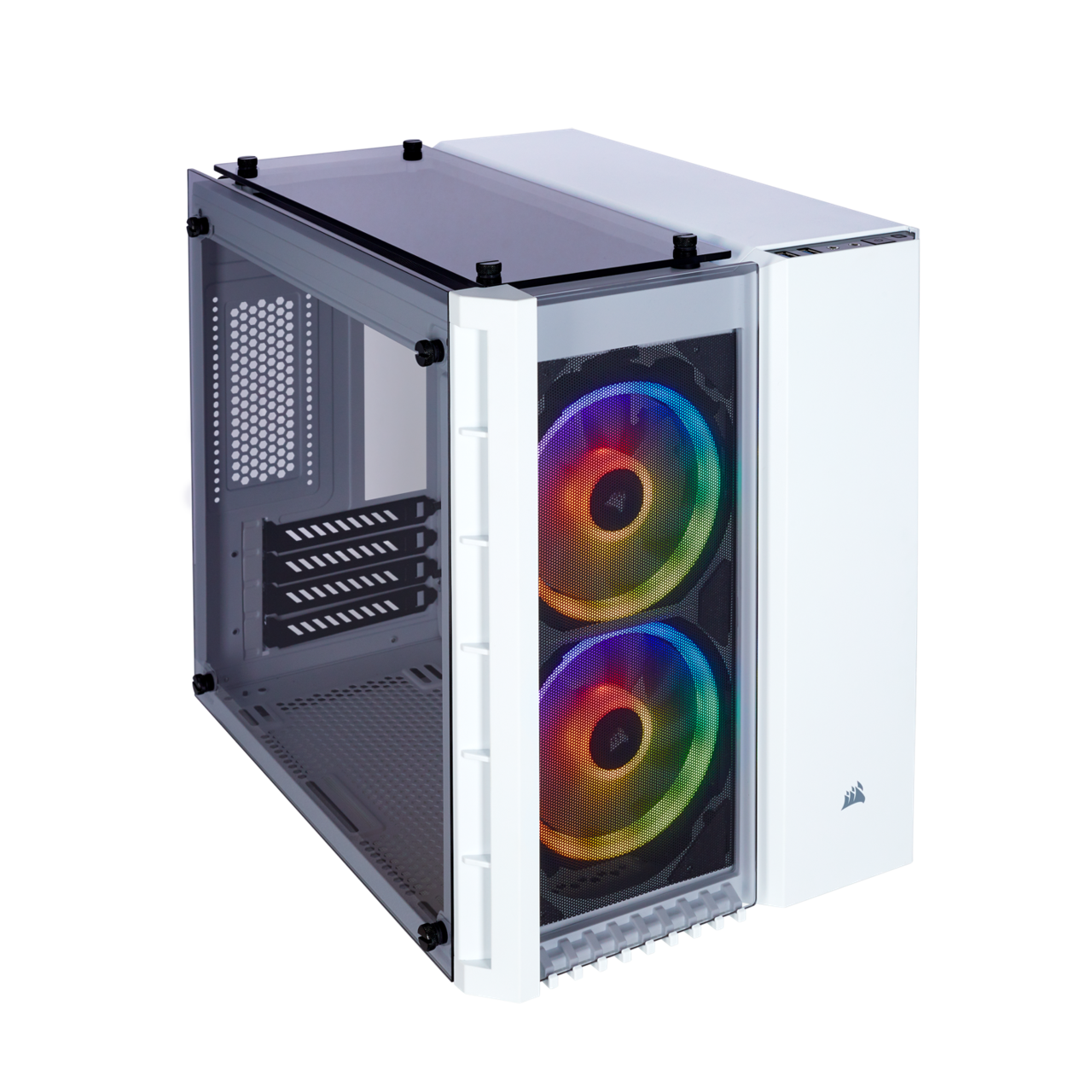 CORSAIR CRYSTAL SERIES 280X RGB MICRO-ATX CASE WH