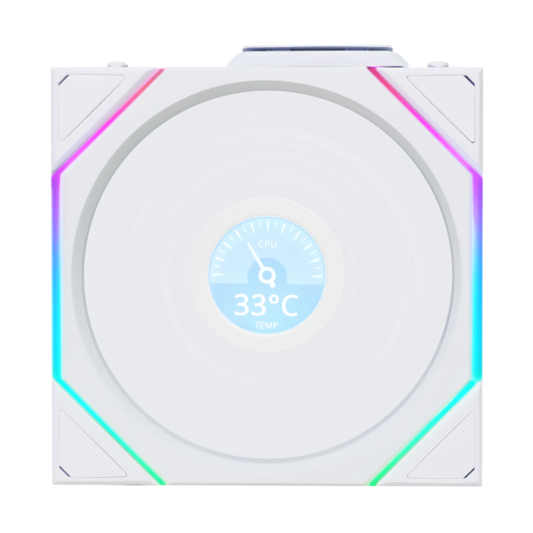 LIAN LI 120MM UNI FAN R12TL LCD REVERSE WIRELESS WH(1PACK)