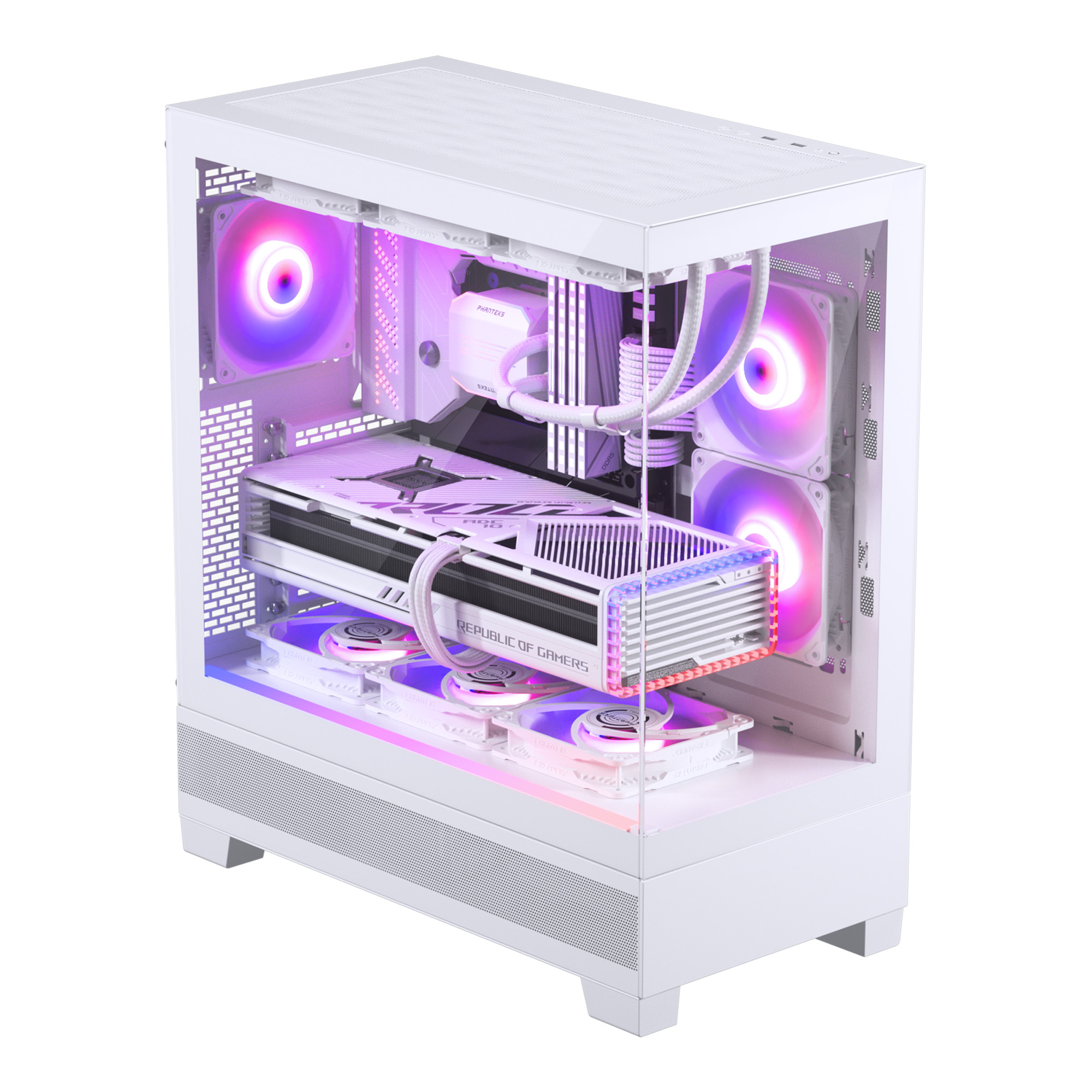 PHANTEKS XT VIEW TEMPERED GLASS MID TOWER CASE WHITE thumbnail 11