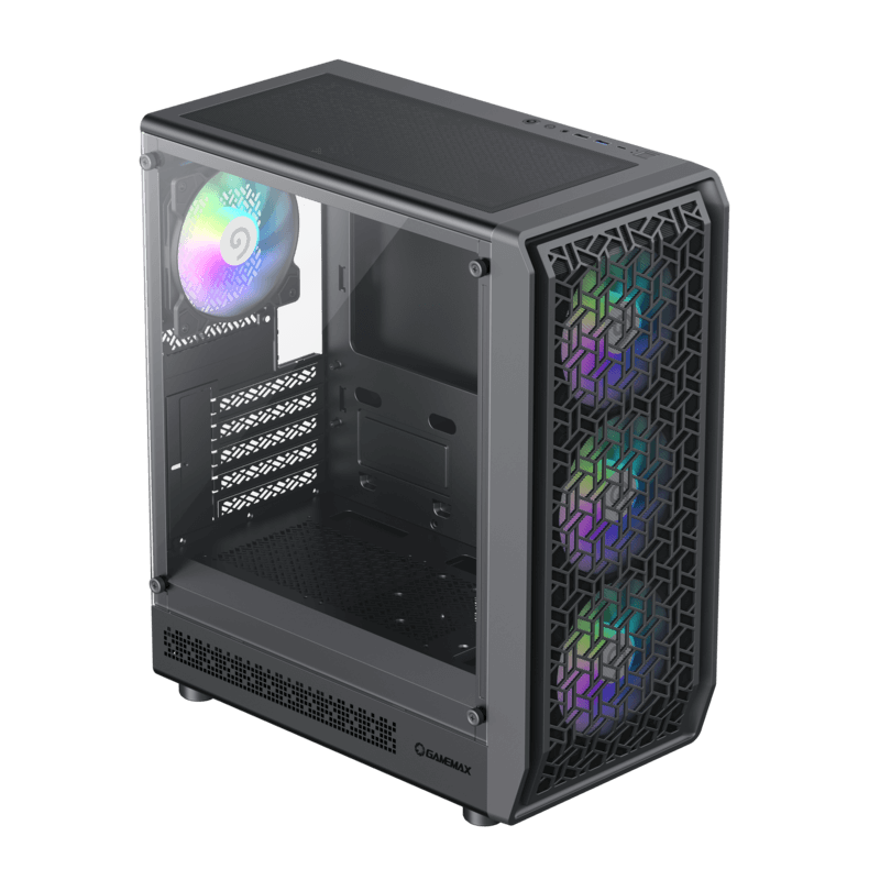 GAMEMAX FORGE MB TG MATX CASE BLACK thumbnail 2