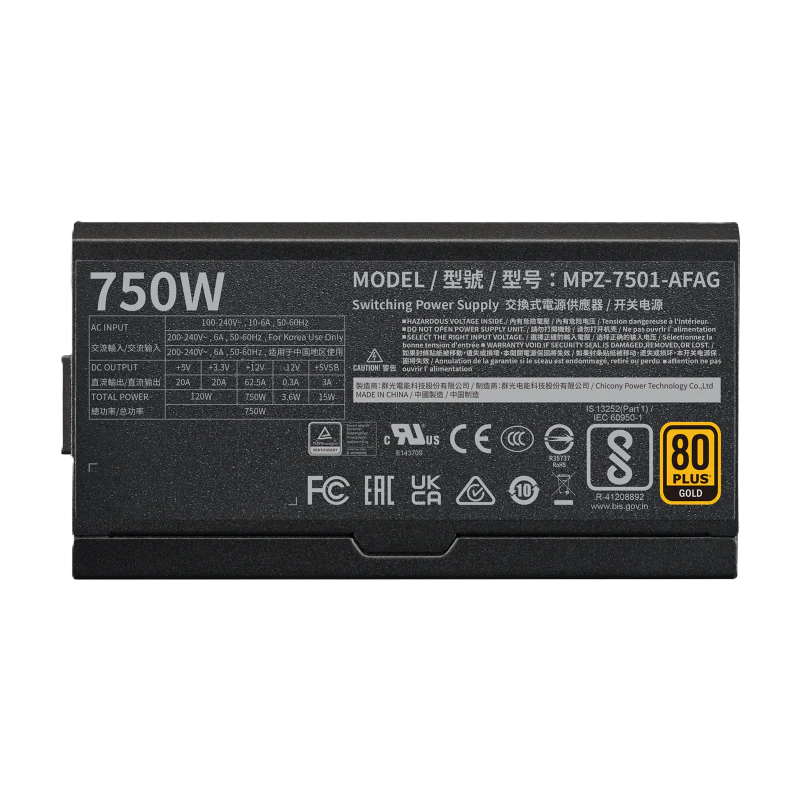 COOLER MASTER V750 GOLD I POWER SUPPLY