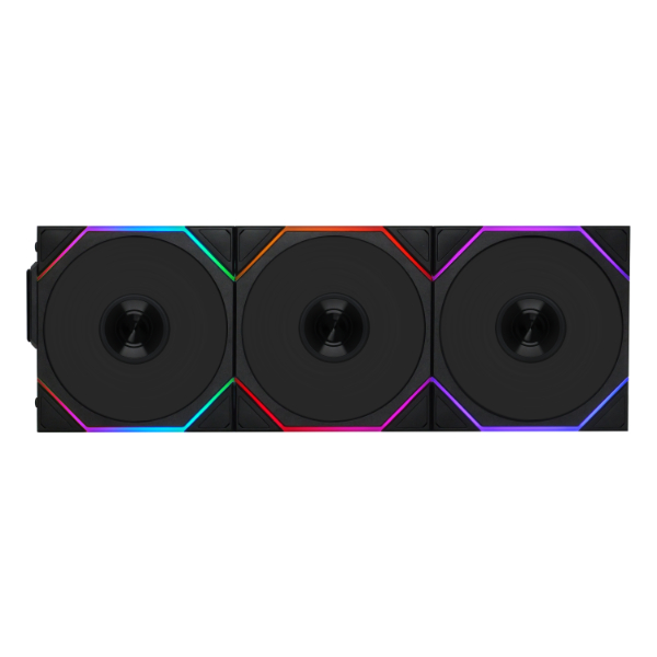 LIAN LI 120MM UNI FAN R12TL LED REVERSE WIRELESS BK(3PACK)