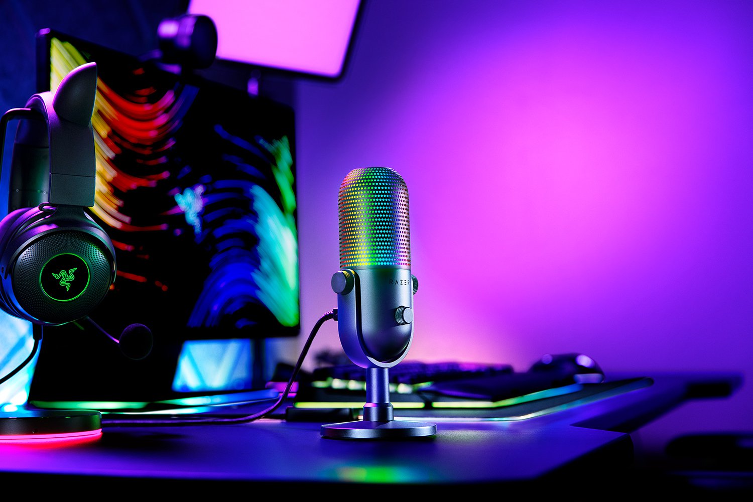 RAZER SEIREN V3 CHROMA 電容式麥克風 黑色