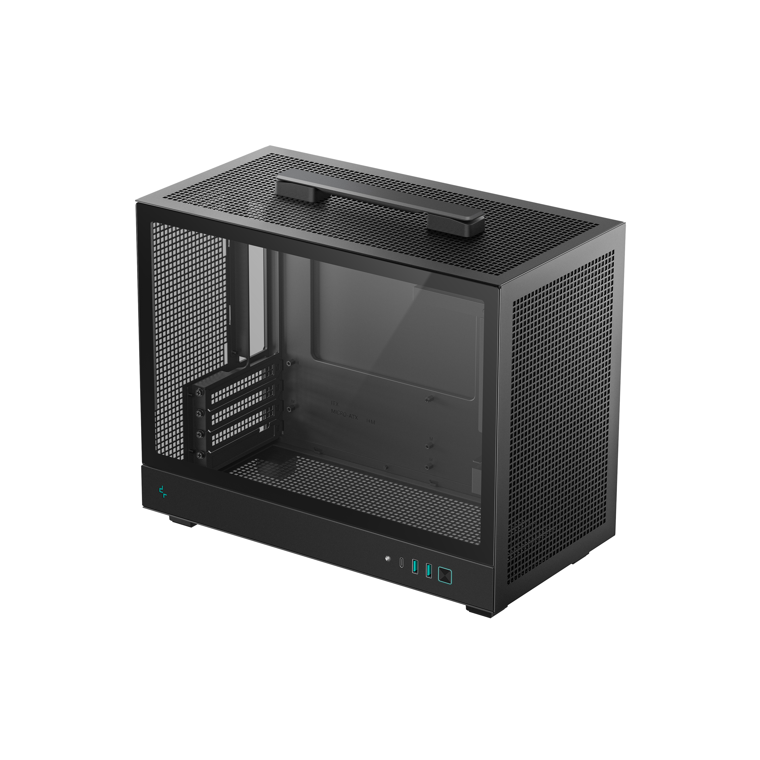 DEEPCOOL CH160 PLUS MATX CASE BLACK